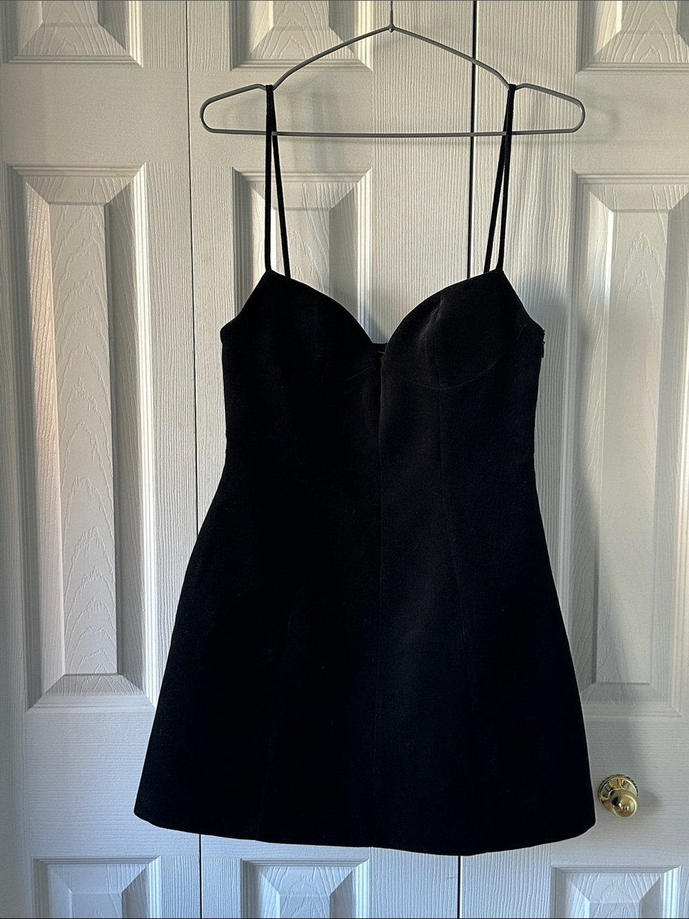 Structured Black velvet Zara mini dress